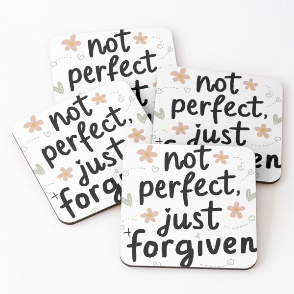 Item preview, Not Perfect Just Forgiven - Christian Women’s Minimalist Floral Design by Haha Handles Hub designed and sold by HahaHandlesHub.