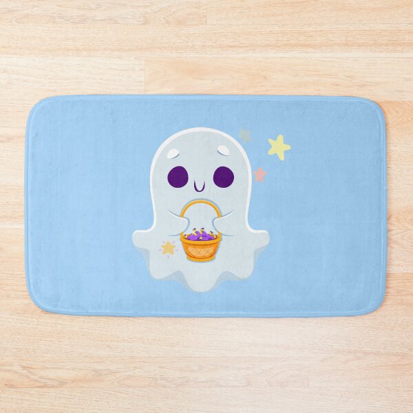 Item preview, Kawaii Ghost with Candy Basket and Stars designed and sold by cuteart.