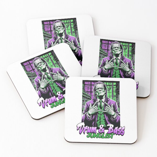 Item preview, DRUM AND BASS  - Junglist Frankenstein (green)  designed and sold by Discothreadz.