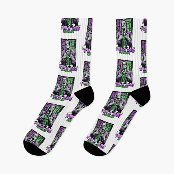 Item preview, DRUM AND BASS  - Junglist Frankenstein (green)  designed and sold by Discothreadz.