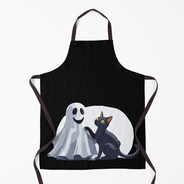 Item preview, Halloween Black Cat Petting a Ghost designed and sold by BlueStarG8.