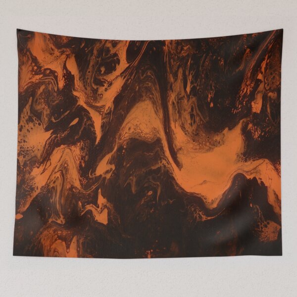 Item preview, Black & Orange Abstract designed and sold by RedHandedOD.