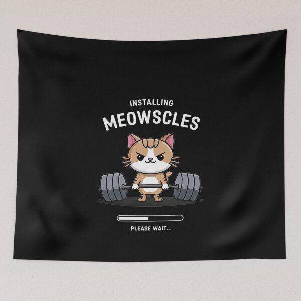 Item preview, Installing Meowscles – Strong Cat Lifting Weights designed and sold by love3617.