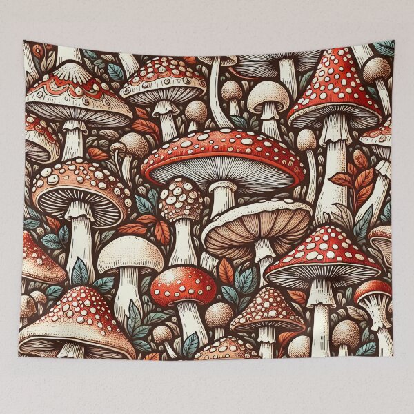 Item preview, Fairytale Toadstool Mushroom Wallpaper designed and sold by Travelcases.