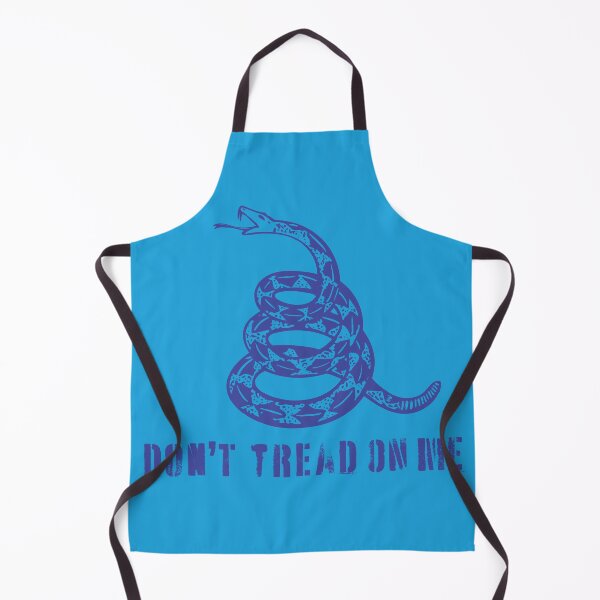 Item preview, Dont Tread On Me Distressed 80s Retro Gadsden Snake Flag Blue Default Background designed and sold by pelagio.