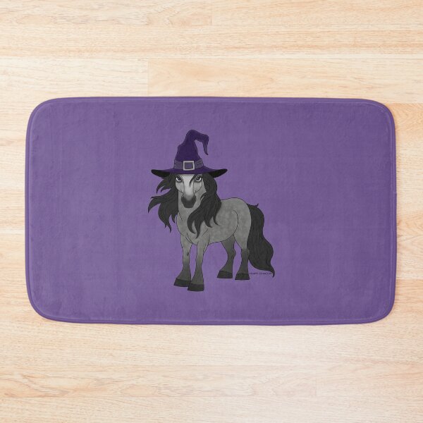 Item preview, Magical Gray Pony Wearing a Purple Witch Hat designed and sold by DappledMoon.