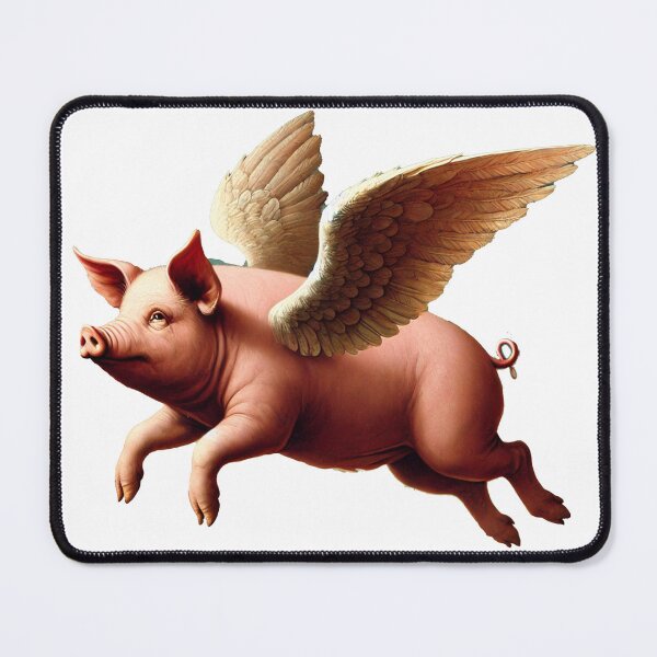 Item preview, Copy of Flying Pig 2 Renaissance style painting designed and sold by Trish Hart.