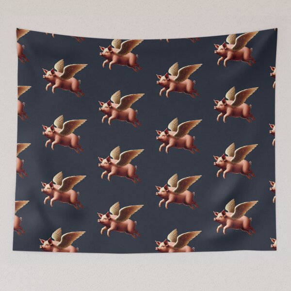 Item preview, Copy of Flying Pig 2 Renaissance style painting designed and sold by Trish Hart.