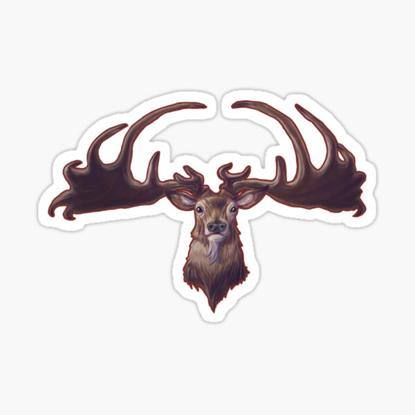 Item preview, Megaloceros giganteus (Irish Elk) designed and sold by CoffeeBlack Illustration.