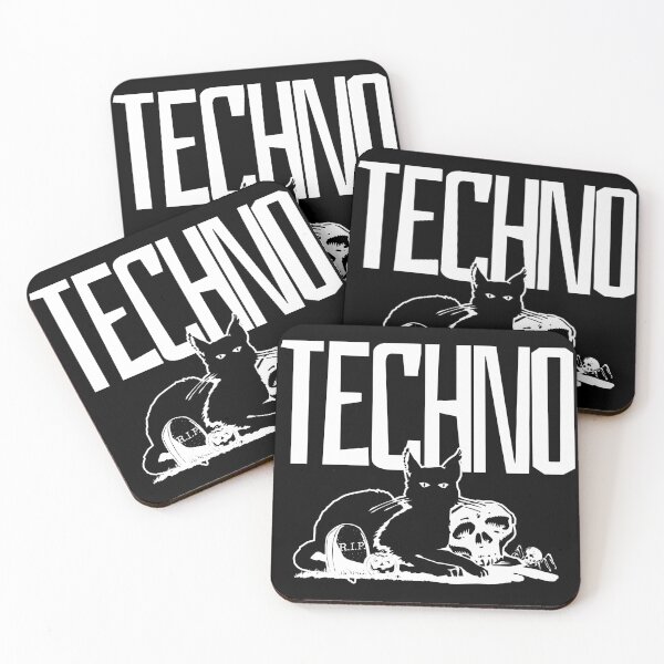 Item preview, TECHNO  - Black Cat Pumpkin Vibe (White)  designed and sold by Discothreadz.