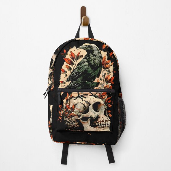 Item preview, Black crow on skull designed and sold by JeffriesArtCo.
