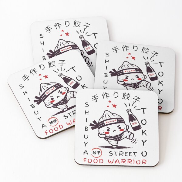 Item preview, Kawaii Ninja Dumpling Street Warrior Kanji - Japanese Art Style minimalistic art designed and sold by BeaverFriends.
