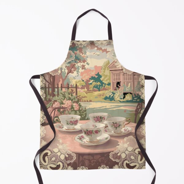 Item preview, Garden Tea Party | Elegant Floral Teacups and Scenic Bliss designed and sold by VeilArtistry.