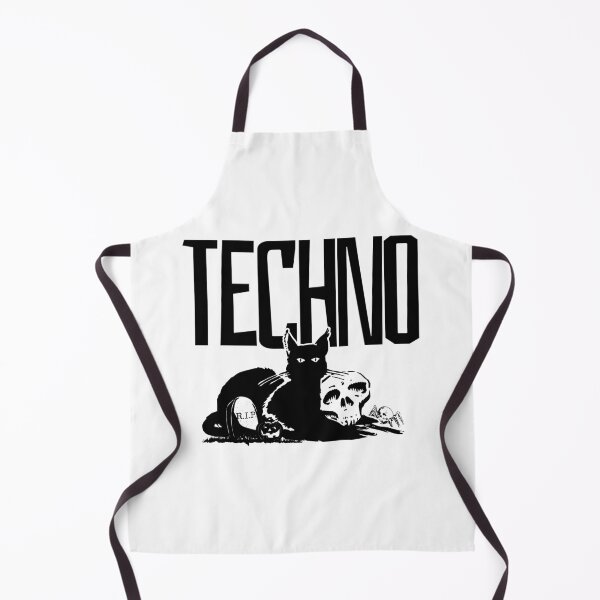 Item preview, TECHNO - Black Cat Pumpkin vibe (Black) designed and sold by Discothreadz.