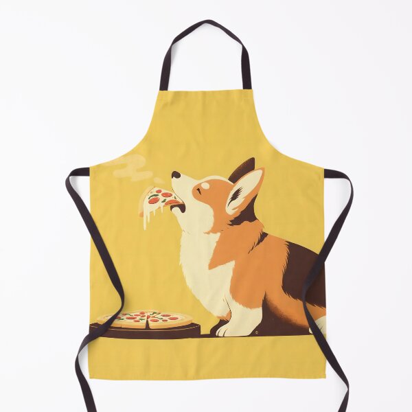 Item preview, Cute Corgi Eating Pizza designed and sold by yinyuecreation.