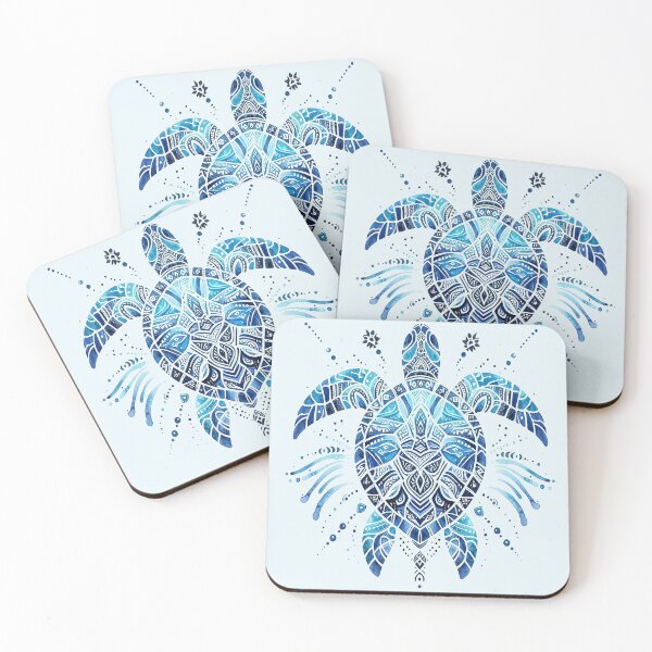 Item preview, Tribal Blue Sea Turtle designed and sold by DivineBovinity.