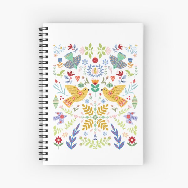 Item preview, Cozy Colorful Scandinavian Folk Art with Birds designed and sold by Natasha May Design.