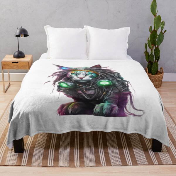Item preview, Rastafarian Cyberpunk Cat designed and sold by WILD-WILD-CAT.