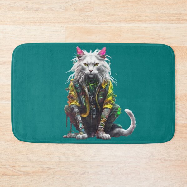 Item preview, Cyber Rasta Tech Cat designed and sold by WILD-WILD-CAT.