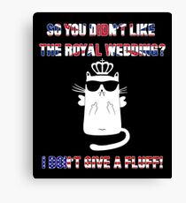 Royal Wedding - Marriage Harry Meghan Fluffy Cat Sarcasm Canvas Print