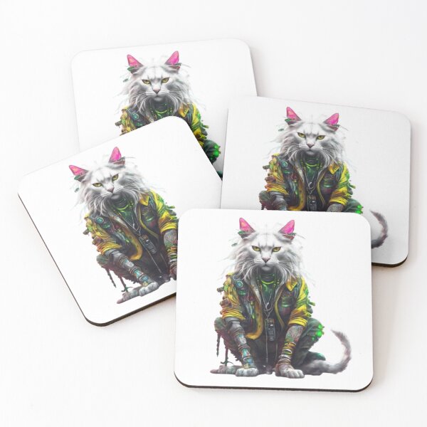 Item preview, Cyber Rasta Tech Cat designed and sold by WILD-WILD-CAT.
