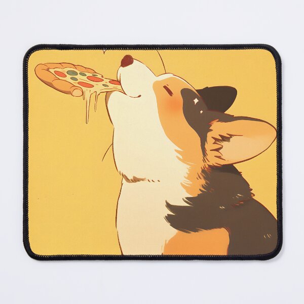 Item preview, Cute Corgi Eating Pizza designed and sold by yinyuecreation.