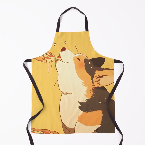 Item preview, Cute Corgi Eating Pizza designed and sold by yinyuecreation.