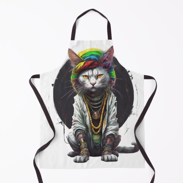 Item preview, Rasta Cyber King Cat designed and sold by WILD-WILD-CAT.