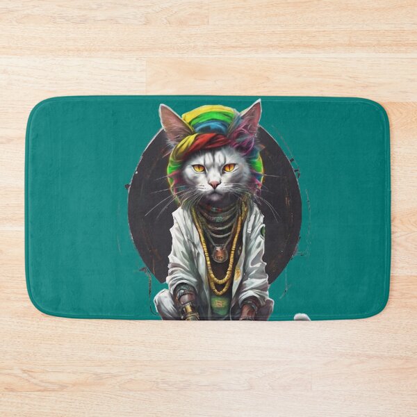 Item preview, Rasta Cyber King Cat designed and sold by WILD-WILD-CAT.