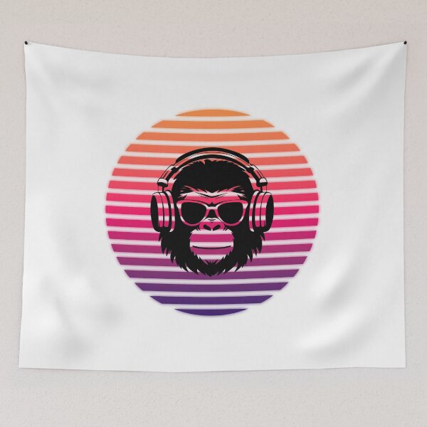 Item preview, Gorilla wearing headphones designed and sold by nmack83.
