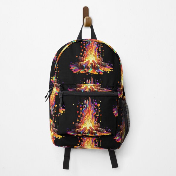 Item preview, Neon Meltdown Bonfire – Psychedelic Flames designed and sold by SHHCreations.