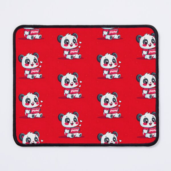Item preview, Panda with heart in red background cartoon style designed and sold by KimierArt.