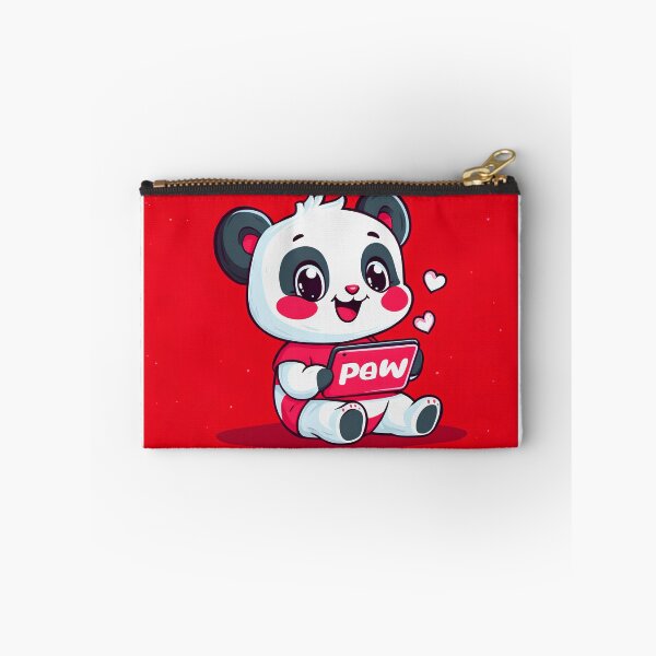 Item preview, Panda with heart in red background cartoon style designed and sold by KimierArt.