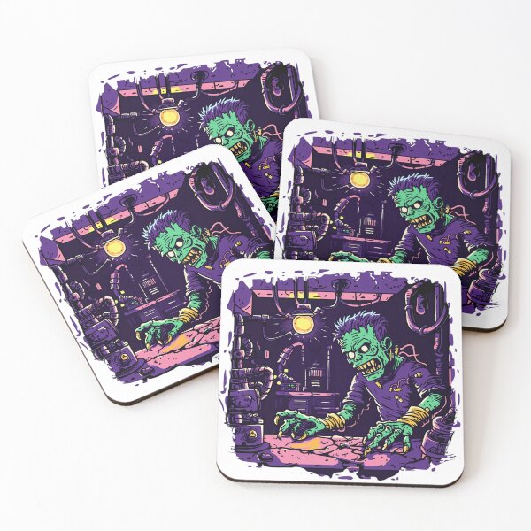 Item preview, vibrant illustration of zombie in laboratory setting designed and sold by put1mali19.