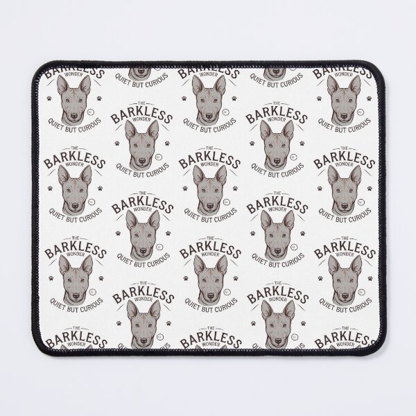 Item preview, Graphic and text bark less Basenji designed and sold by mpwme.