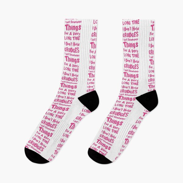 Item preview, I Don't Hold Grudges, I Just Remember Things For A Very Long Time. Funny, Sarcastic, Attitude, Design. Pink Writing. designed and sold by That Cheeky Tee.