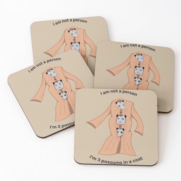 Item preview, I am not a person I'm 3 possums in a coat - funny meme designed and sold by ErynFalasDesign.