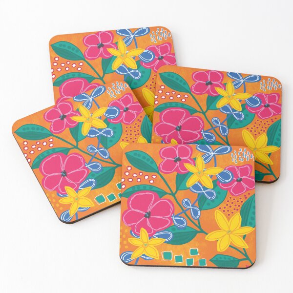 Item preview, Happy Flowers designed and sold by Abstract Art by Martina Kunze.