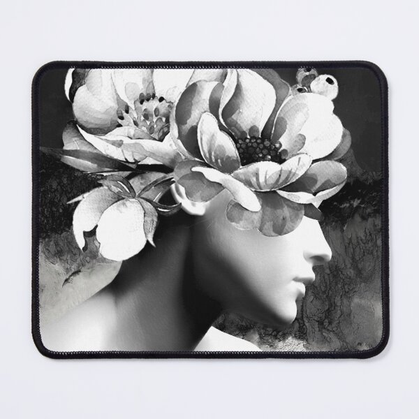 Item preview, Floral Portrait-black and white designed and sold by Dada22.