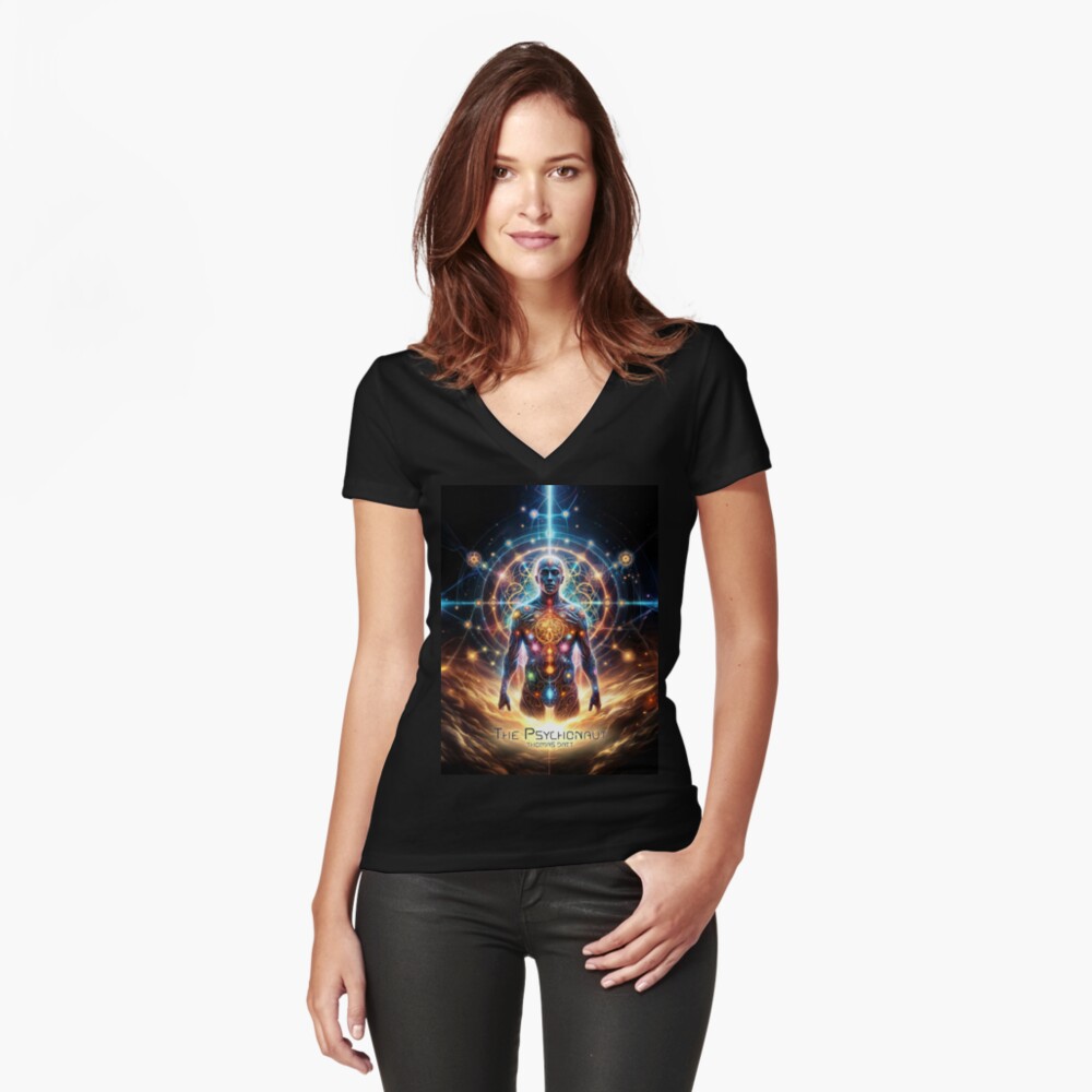 Item preview, Fitted V-Neck T-Shirt designed and sold by thomasdatt.