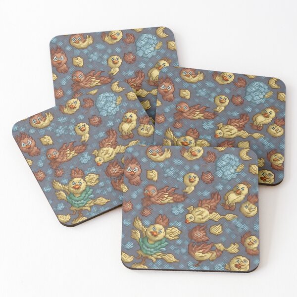 Item preview, Pixel Ducks - Cute Retro Pixelated Ducks Pattern designed and sold by Spicex2.