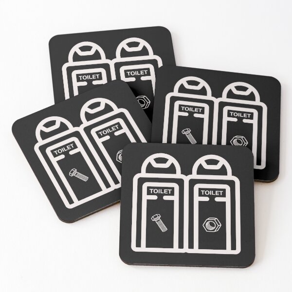 Item preview, Bolt and Nut Toilet Design: Hilarious Bathroom Humor for Men and Women designed and sold by DesignDazzles.