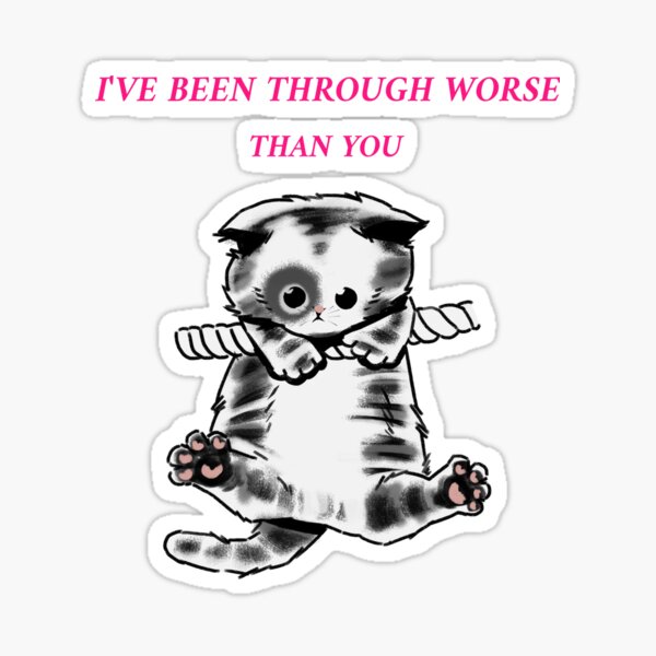 I'VE BEEN THROUGH WORSE THAN YOU Sticker