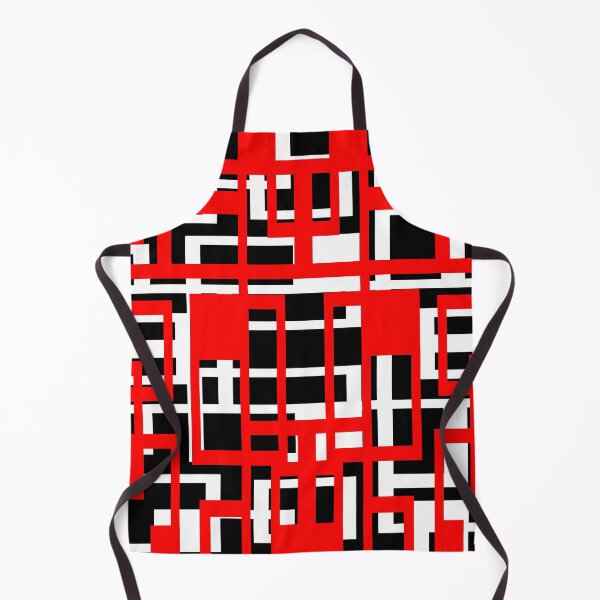 Item preview, Geometric Shapes Pattern Red White Black Background designed and sold by taiche.