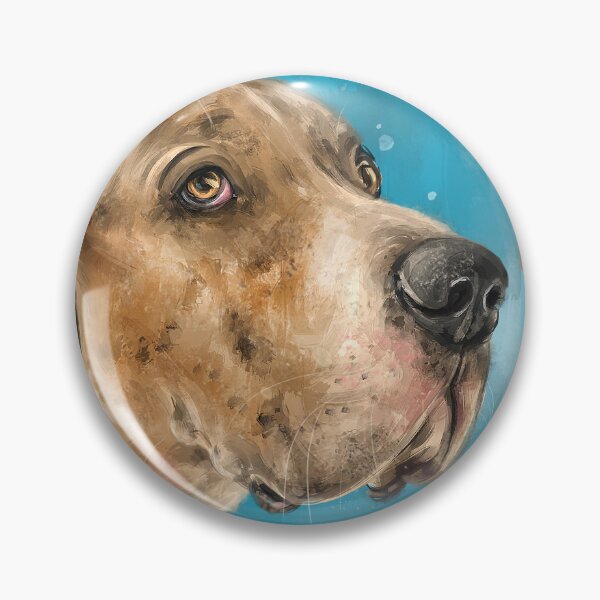 Item preview, Painting of a Brown Great Dane on a Light Blue Background designed and sold by ibadishi.