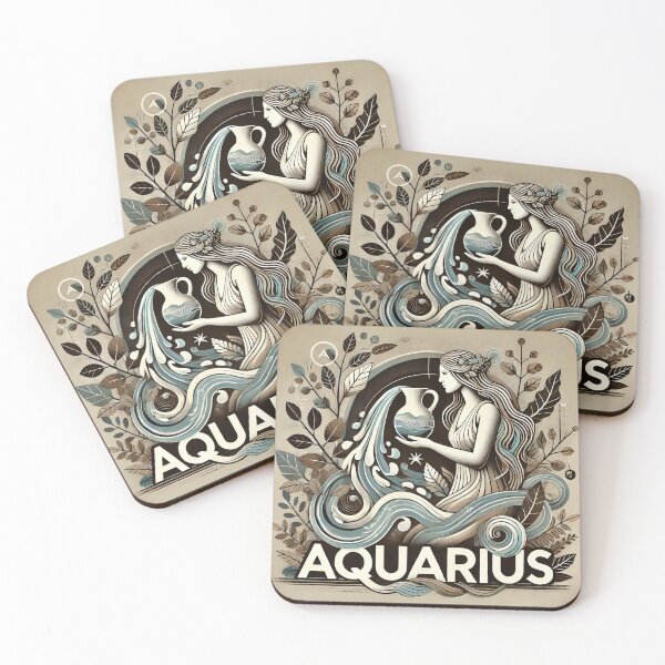 Item preview, Aquarius And Nature Zodiac Sign designed and sold by Sototos® ⭐⭐⭐⭐⭐.