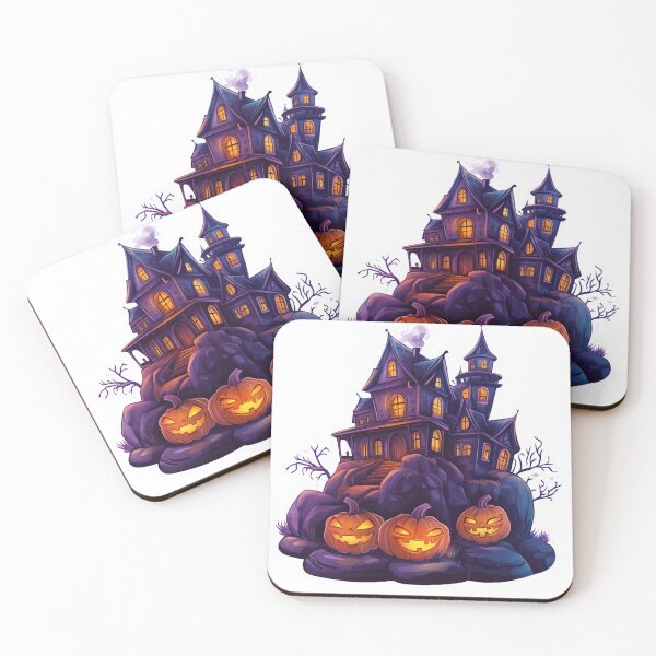 Item preview, Haunted House and Glowing Jack-O-Lanterns Tee designed and sold by Socool101.