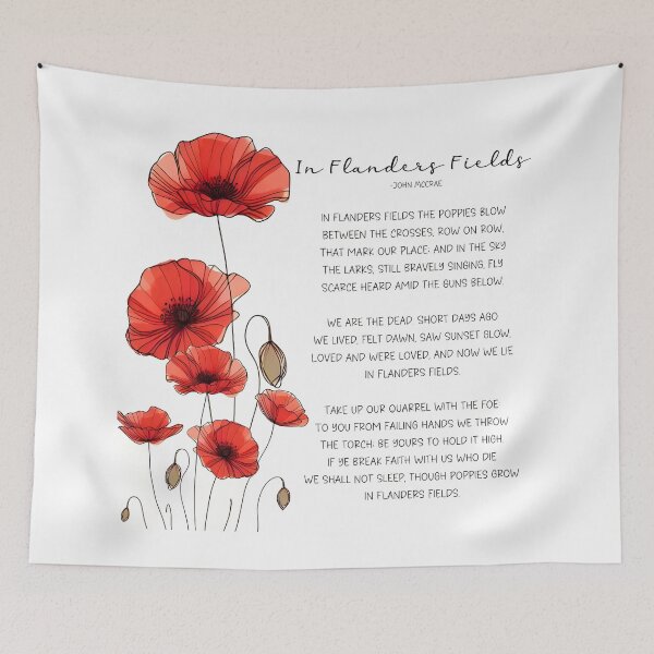 Item preview, In Flanders Fields The Poppies Blow Remembrance Day designed and sold by HowToCanadian.