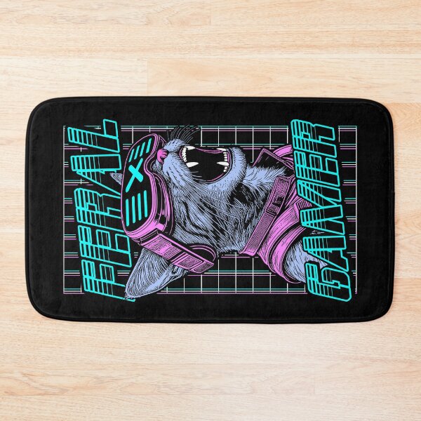 Item preview, Feral Gamer Cat Lover Funny Feline Cyberpunk VR Gaming Cats designed and sold by GrandeDuc.