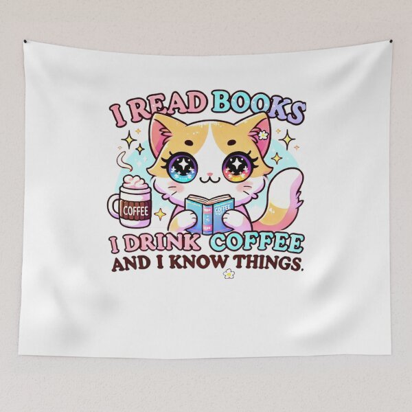 Item preview, Kawaii Anime Read Books Drink Coffee Know Things designed and sold by PanfurWare-LLC.